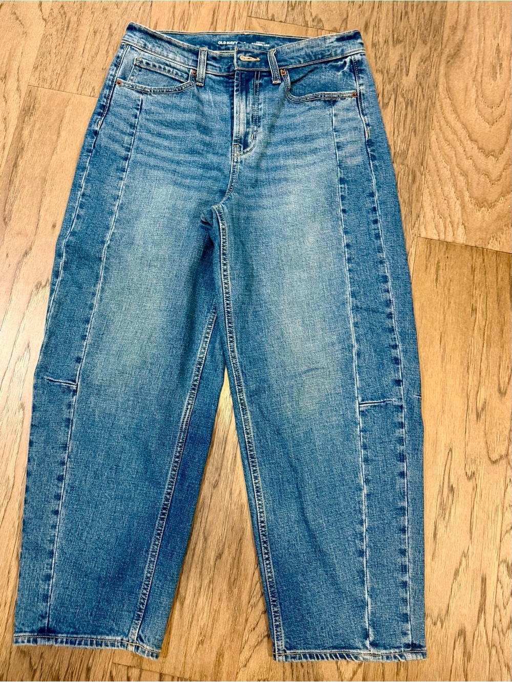 Old Navy Medium Blue High-Rise Wide-Leg Jeans